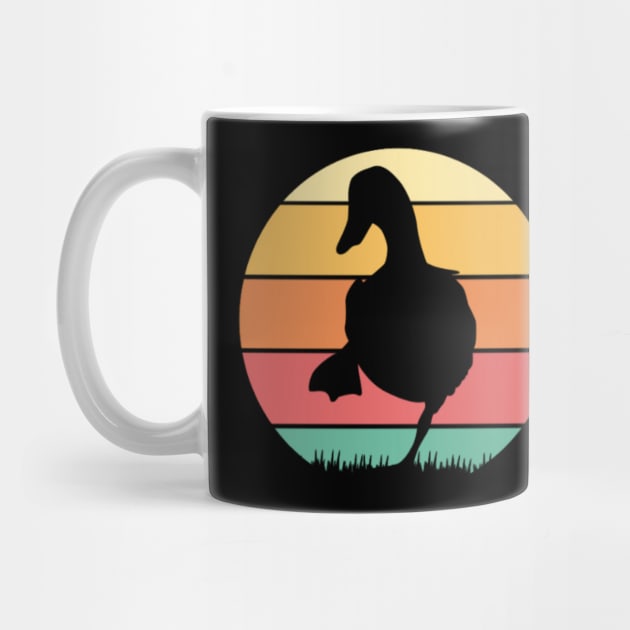 Retro Vintage Sunset Duck by Little Duck Designs